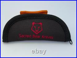 Sacred Bear Tory Utt Custom Amber Stag Modified Trapper Slip-joint Knife