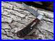 Sacred Bear Tory Utt Custom Damascus Medium Trapper Slip-joint Knife