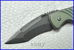 Sal Manaro Custom Bullseye #57 Stonewashed Blade, Full Ti Handle, Mint Green