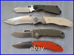 Sal Manaro Custom Knives Bullseye XL, Arrow Grind, 4 7/8 Blade, Layered Micarta