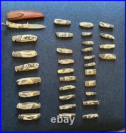 Sam McDowell Signed Knives, and Money Clips. Full Collection