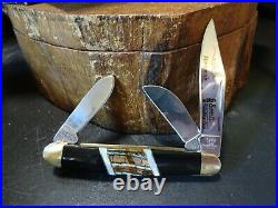 Santa Fe Stoneworks 4 Pocket Knife 3-blade Stockman Handle Mammoth Jet, Mop