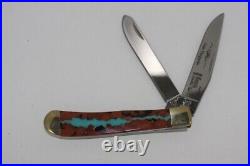 Santa Fe Stoneworks & H & R Turquoise Vein Rock Pocket Knife Trapper 1-300