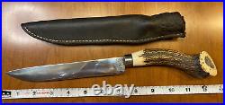 Scarce BOB LEVINE Stag Handle Custom Fixed Blade KNIFE