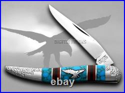 Schatt & Morgan Yellowhorse Toothpick Knife Eagle Turquoise 1/100 Stainless ###2
