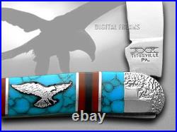 Schatt & Morgan Yellowhorse Toothpick Knife Eagle Turquoise 1/100 Stainless ###2