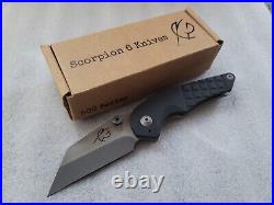 Scorpion 6 Bensag 500, CTS-XHP, Black G-10, Partial Frag Pattern, 2 7/8 Knife