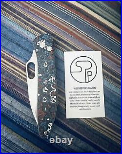 Serge Knife Co. Limited Nebula Fat Fiber Handle Rager Button Locking Knife