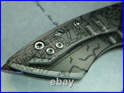 Sergey Rogovets Knives Model XR-4 Titanium Biohazard Mokuti Backspacer Knife