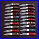 Set Of 40pcs Of Custom Pocket Knives, Colored Wood Handle With Leather Sheath