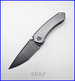 Sharknivco Knives, Edison Barajas Custom Shiru, RWL-34, Milled Ti, 06/24 USA