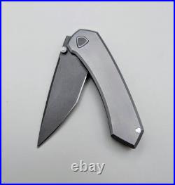 Sharknivco Knives, Edison Barajas Custom Shiru, RWL-34, Milled Ti, 06/24 USA