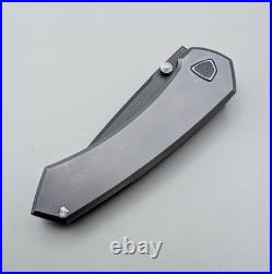 Sharknivco Knives, Edison Barajas Custom Shiru, RWL-34, Milled Ti, 06/24 USA