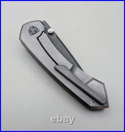 Sharknivco Knives, Edison Barajas Custom Shiru, RWL-34, Milled Ti, 06/24 USA