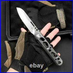 Sheepsfoot Folding Knife Pocket Hunting Survival Combat D2 Steel Titanium Alloy