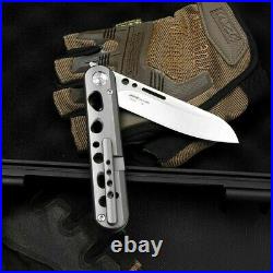 Sheepsfoot Folding Knife Pocket Hunting Survival Combat D2 Steel Titanium Alloy