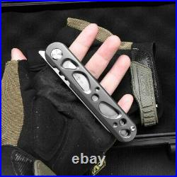 Sheepsfoot Folding Knife Pocket Hunting Survival Combat D2 Steel Titanium Alloy