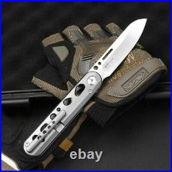 Sheepsfoot Folding Knife Pocket Hunting Survival Combat D2 Steel Titanium Alloy