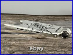 Ship John X Good Art Hlywd Little Cutter Knife Bull Solid 925 Silver Very Rare
