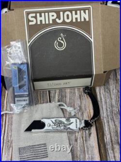 Ship John X Good Art Hlywd Little Cutter Knife Bull Solid 925 Silver Very Rare