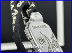 Ship John X Good Art Hlywd Little Cutter Knife Bull Solid 925 Silver Very Rare