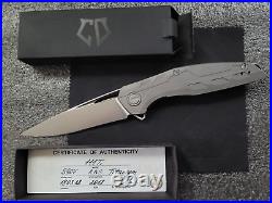 Shirogorov Knives Custom Division CD 111 Ti, Roller Bearings, S90V, 4.37 Blade