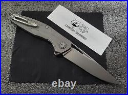 Shirogorov Knives Custom Division CD 111 Ti, Roller Bearings, S90V, 4.37 Blade