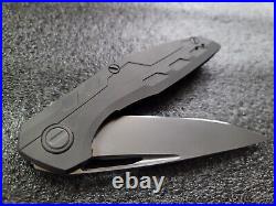 Shirogorov Knives Custom Division CD 111 Ti, Roller Bearings, S90V, 4.37 Blade