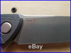 Shirogorov knives F95R Vanax 37 Blade Blue Anodized Titanium Handle MRBS