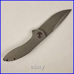 Simeon Custom Knives Yeti Flipper CPM154 RC60 Bronze Certificate of origin