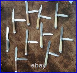 Slip joint custom duble blade trapper pocket folding knife