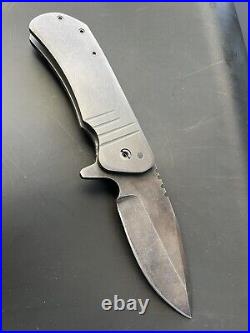 Southpawknives Warbird XL Custom Handmade Lefty Flipper Knife Proto Z-grav