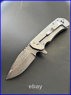 Southpawknives Warbird XL Custom Handmade Lefty Flipper Knife Proto Z-grav