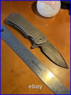 Southpawknives Warbird XL Custom Handmade Lefty Flipper Knife Proto Z-grav