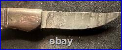 Spectacular Ralph Turnbull Custom Knife with Damascus and engraving with MOP