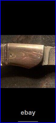 Spectacular Ralph Turnbull Custom Knife with Damascus and engraving with MOP