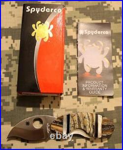 Spyderco Cricket Santa Fe Stoneworks C29P C29PSF MOP Fossilized Tooth Jet Onyx