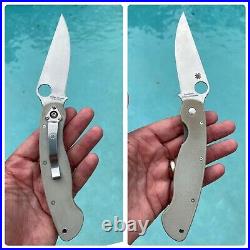 Spyderco Knives Military Knife Gray G10 Cruwear Milly Sprint C36GPGY