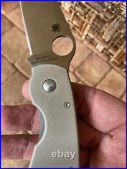 Spyderco Knives Military Knife Gray G10 Cruwear Milly Sprint C36GPGY