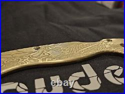 Spyderco Pm2 Paramilitary 2 Brass Scales Custom Deep Engraved One Of A Kind