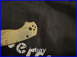 Spyderco Pm2 Paramilitary 2 Brass Scales Custom Deep Engraved One Of A Kind