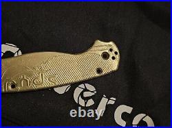 Spyderco Pm2 Paramilitary 2 Brass Scales Custom Deep Engraved One Of A Kind