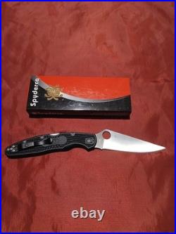 Spyderco Police 4 Lighweight Folding Knife VG10 Steel Blade, Black