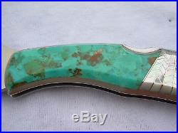 Spyderco Police Special Custom Turquoise Knife By Santa Fe Stoneworks