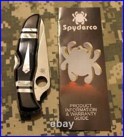 Spyderco Santa Fe Stoneworks C10P C10PSF MOP Black Onyx Endura 4 One of 25 Made