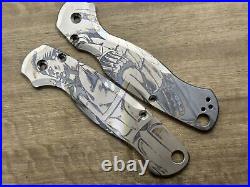 St. Michael the Archangel Titanium scales for Spyderco Paramilitary 2 PM2