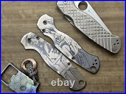 St. Michael the Archangel Titanium scales for Spyderco Paramilitary 2 PM2