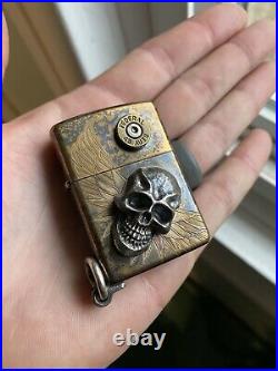 Steel Flame Custom Darkness Zippo Lighter