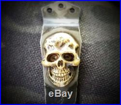 Steel Flame Darkness Skull Clip with Torched Finish (Emerson Knives or similar)