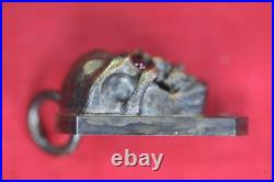 Steel Flame XL 3D Hardness Skull withRed Eyes in Bronze Stainless EBO
